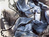 Picasso, Pablo - reclining nude with a mirror